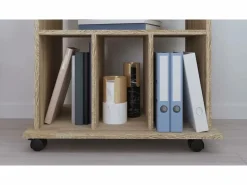 vidaxl Cajonera De Escritorio | Armario con ruedas madera contrachapada roble Sonoma 60x45x60cm