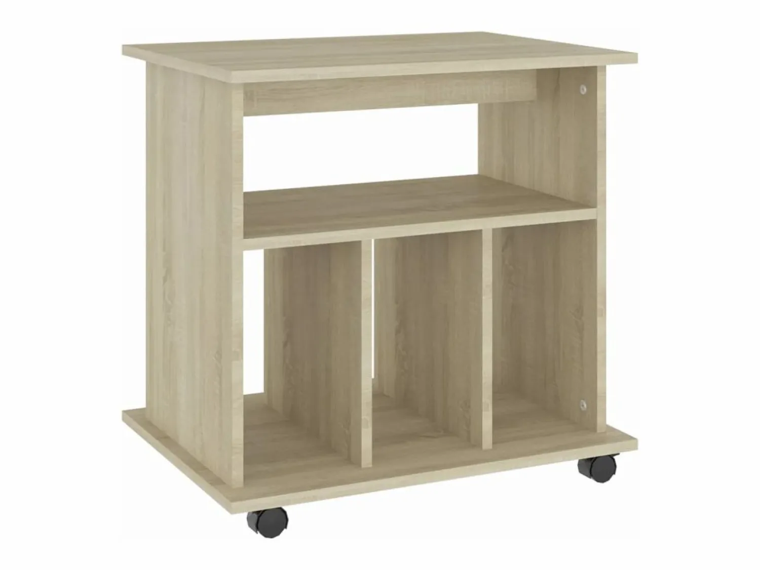 vidaxl Cajonera De Escritorio | Armario con ruedas madera contrachapada roble Sonoma 60x45x60cm