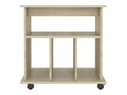 vidaxl Cajonera De Escritorio | Armario con ruedas madera contrachapada roble Sonoma 60x45x60cm