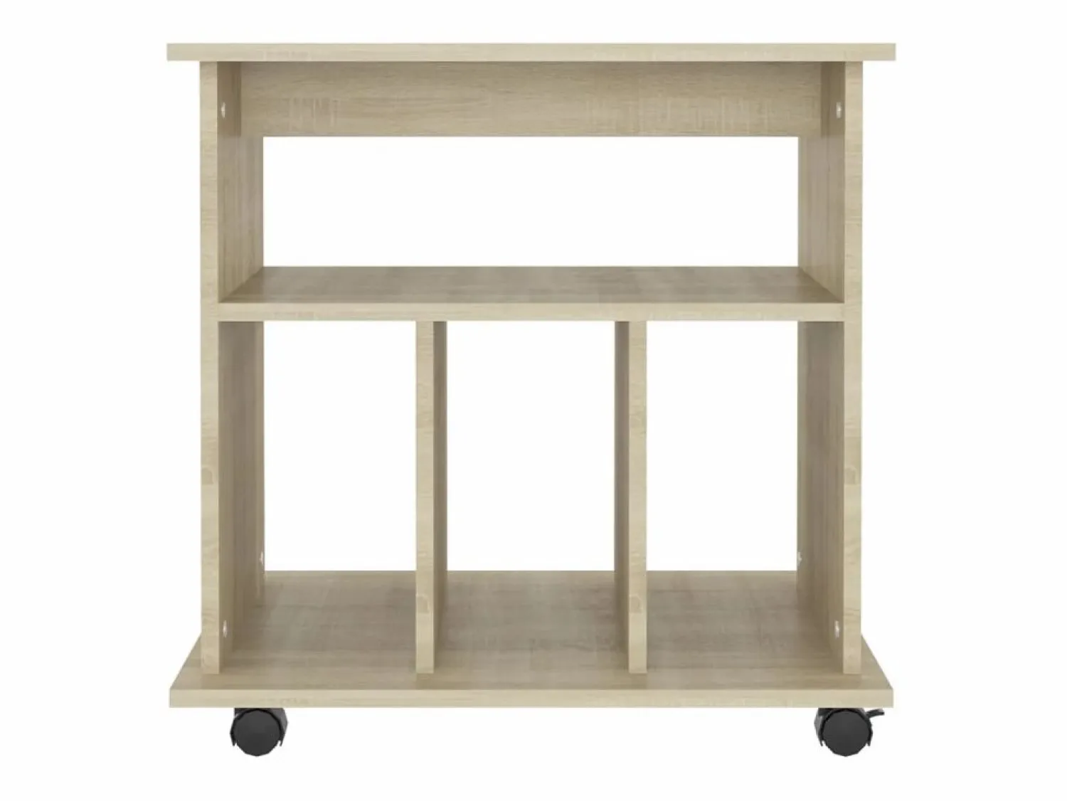 vidaxl Cajonera De Escritorio | Armario con ruedas madera contrachapada roble Sonoma 60x45x60cm