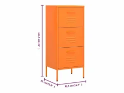 Armario de almacenamiento acero 42,5x35x101,5 cm < vidaxl Discount