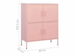 vidaxl Cajonera De Escritorio | Armario de almacenamiento acero 80x35x101,5 cm