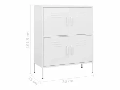 vidaxl Cajonera De Escritorio | Armario de almacenamiento acero 80x35x101,5 cm