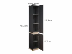 Armario de baño antracita 33x35x197.5 gloria < Vicco Clearance