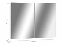 Armario de baño con espejo MDF 80x15x60 cm < vidaxl Clearance