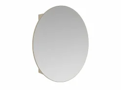 Armario de baño de pared con espejo ovalado - estanterías para el cuarto de baño - roble - RURI < Vente-unique Outlet