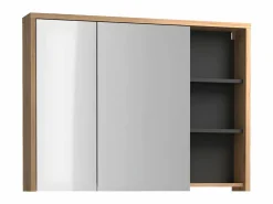 Armario de baño de pared con espejo - estanterías para el cuarto de baño - roble - PURNAL < Vente-unique New