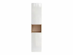 Armario de baño en color natural y blanco - L35 x l32 x Alt. 170 cm - ARUBA < Vente-unique New