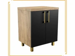 Armario de baño independiente de 60 cm para lavabo de encimera en roble craft . < Online