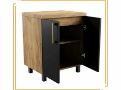 Armario de baño independiente de 60 cm para lavabo de encimera en roble craft . < Online