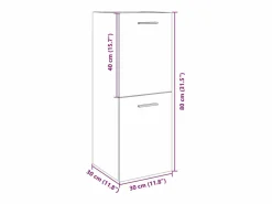 Armario de baño madera contrachapada roble Sonoma 30x30x80 cm < vidaxl