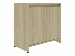 Armario de baño madera contrachapada color roble 60x33x61 cm ES398208 <