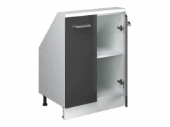 Armario de cocina para techo inclinado antracita alto brillo 60x46x81.6 r-line < Vicco Hot