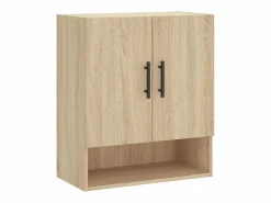 vidaxl Mueble De Pared Para Baño | Armario de pared madera de ingeniería roble Sonoma 60x31x70 cm