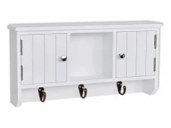 Armario | Armario de pared para llaves y joyas con puertas y ganchos ES240177