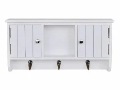 Armario | Armario de pared para llaves y joyas con puertas y ganchos ES240177