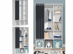 Vicco Muebles Niño * Armario de ropa para niños 105.8x38x178.1 luigi Blanco