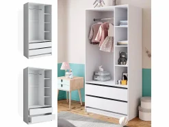 Vicco Muebles Niño | Armario de ropa para niños 100x50x200 elmo