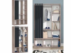 Vicco Muebles Niño * Armario de ropa para niños sonoma 105.8x38x178.1 luigi Color natural claro