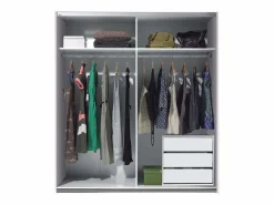 Armario * Armario grande 4 puertas dormitorio 180x200x52 cm Blanco