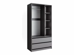 Vicco Muebles Niño | Armario infantil antracita 100x50x200 elmo