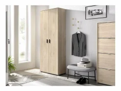 Armario | Armario multiusos en acabado Natural multiusos 2 puertas escobero 78 cm(ancho) 190 cm(altu
