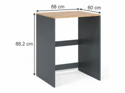 Armario para lavadora antracita/roble dorado 68x60x88.2 viktor < Vicco New
