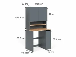 Vicco Mueble Para Lavadora * Armario para lavadora antracita/roble dorado 93.6x60.3x88.2 viktor Gris antracita