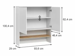 Armario para lavadora /artesano 93.6x29x100.4 viktor < Vicco Discount