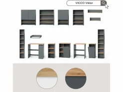 Armario para lavadora /artesano 93.6x29x100.4 viktor < Vicco Discount