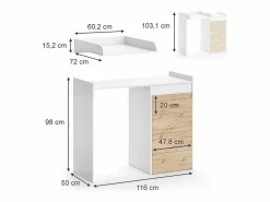 Armario para lavadora 116x50x98 alf < Vicco Clearance
