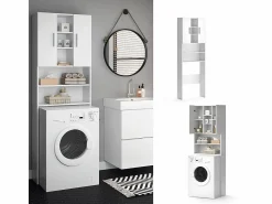 Vicco Mueble Para Lavadora * Armario para lavadora 64x25.6x190 luis Blanco