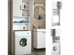 Vicco Mueble Para Lavadora * Armario para lavadora 64x26x190 Blanco