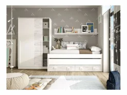 Armario 2 puertas correderas aglomerado 200x120x50cm < Loungitude Outlet