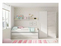 Armario 2 puertas correderas aglomerado 200x120x50cm < Loungitude Outlet