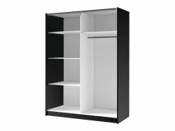Armario 2 puertas correderas con espejo L200 cm color y natural - CALELA < Vente-unique New