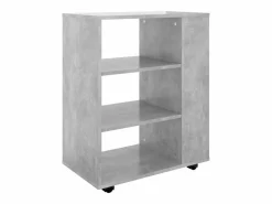 vidaxl Cajonera De Escritorio * Armario ruedas madera contrachapada hormigón 60x35x75 cm Gris