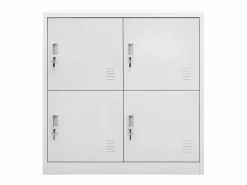 vidaxl Cajonera De Escritorio * Armario taquilla de acero claro 90x45x92,5 cm Gris