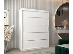 Abiks Möbel Armario * ARMARIO VERONA 2 DE PUERTAS CORREDERAS 200/120/62 2 puertas (negro/negro) Negro / Plateado