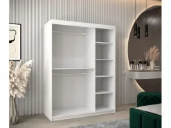 Abiks Möbel Armario * ARMARIO VERONA 2 DE PUERTAS CORREDERAS 200/120/62 2 puertas (negro/negro) Negro / Plateado