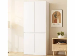 Armario 70x40x170 cm - 4 puertas - con varilla para colgar ropa - < ModernLuxe New