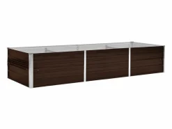 Arriate de acero galvanizado marrón 240x80x45 cm < Clicnbuy Hot
