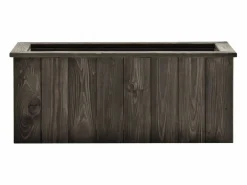 Clicnbuy Jardinera * Arriate de madera maciza de pino oscuro 74x32x30 cm Gris