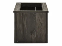 Clicnbuy Jardinera * Arriate de madera maciza de pino oscuro 74x32x30 cm Gris