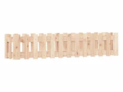 Clicnbuy Jardinera * Arriate elevado jardín con valla madera maciza pino 150x30x30cm Marru00f3n