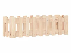 Arriate elevado jardín con valla madera maciza pino 100x30x30cm < Clicnbuy Outlet