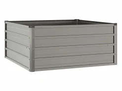 Clicnbuy Jardinera * Arriate oxidado de acero corten 100x100x45 cm Marru00f3n