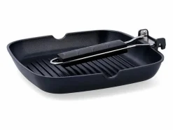 Asador Ebano Quid con asa plegable aluminio fundido 24 cm < Online