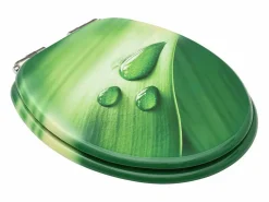 Asiento de inodoro con tapa de cierre suave 2 piezas MDF diseño de gotas de agua 02_0002981 < Helloshop26 Online