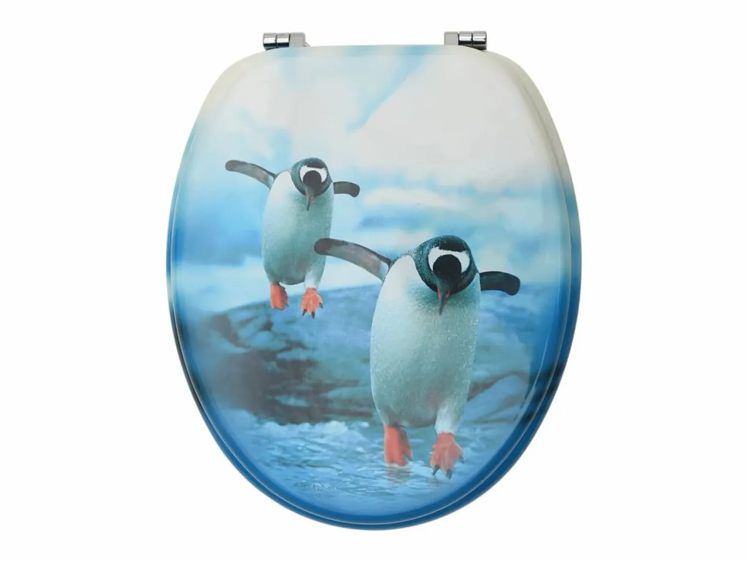 Asiento de inodoro con tapa MDF diseño de pingüino 02_0002931 < Helloshop26 Outlet